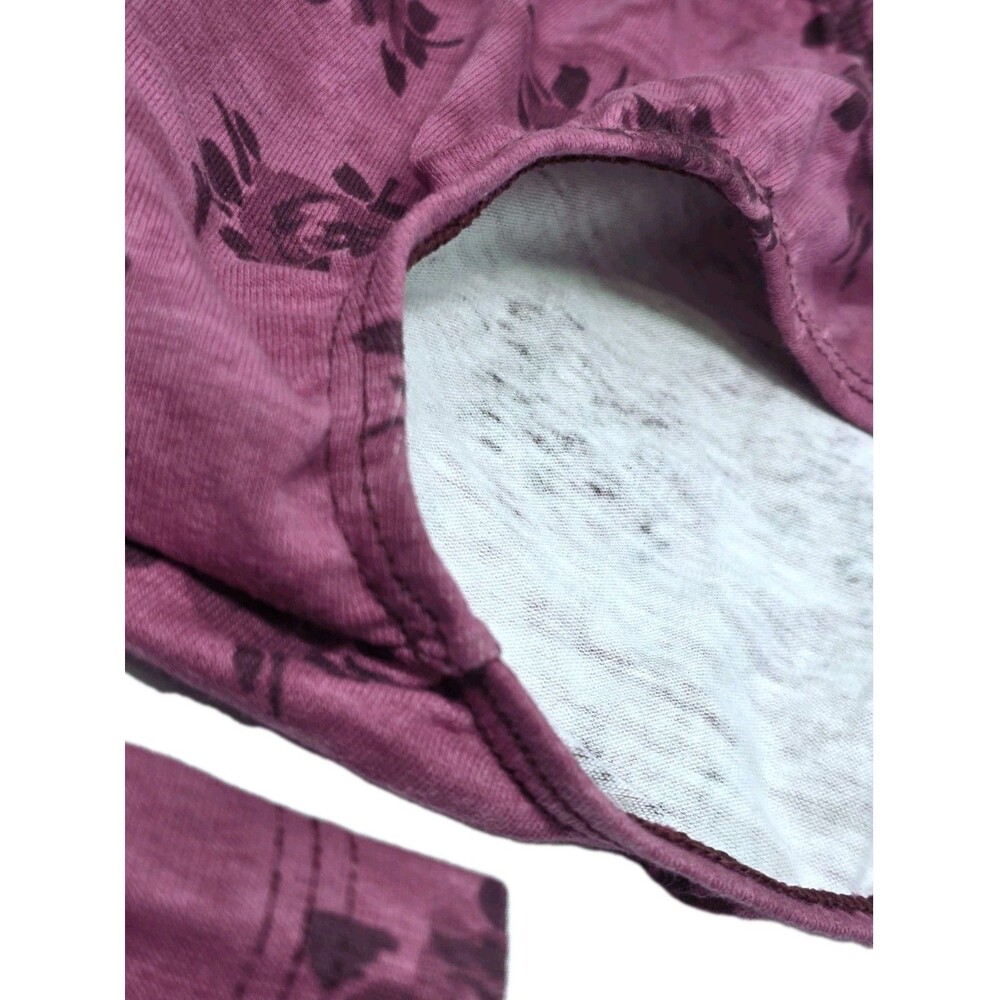 GK Elite VTG 90s Vibe Muted Roses Washed Magenta LS Cotton Leotard Bodysuit AXS - Picture 4 of 10